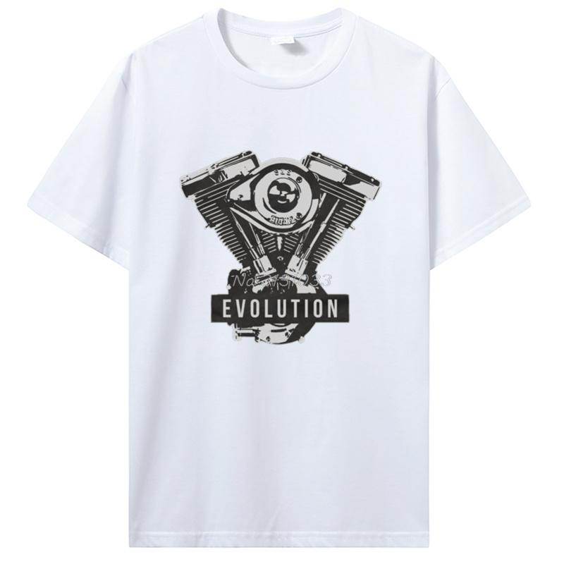 Motorcycle Clothing V Twin Biker Evolution Engine T-shirt Casual T Shirt Cotton Tops Tees Men's Clothing Oversized Unisex Tshirt