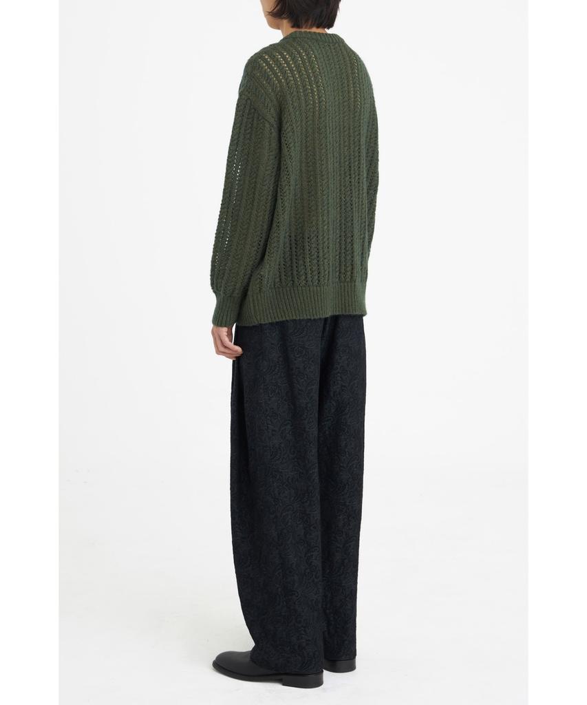 YOUTH Meshed Mohair Sweater_Olive