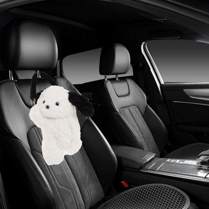 Держатель для салфеток для собак, для автомобиля, мультяшный органайзер для салфеток, диспенсер, милая коробка для салфеток, плюшевая коробка для бумажных полотенец в виде животных для автомобилей, внедорожников, грузовиков