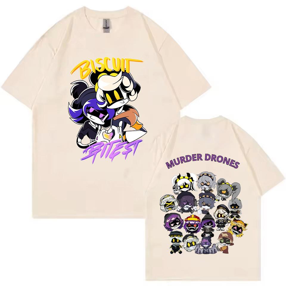Murder Drones Uzi Print Tshirt Men Women Casual High Quality Anime Serial N Tshirts Unisex Cotton Short Sleeve Tees Summer Top