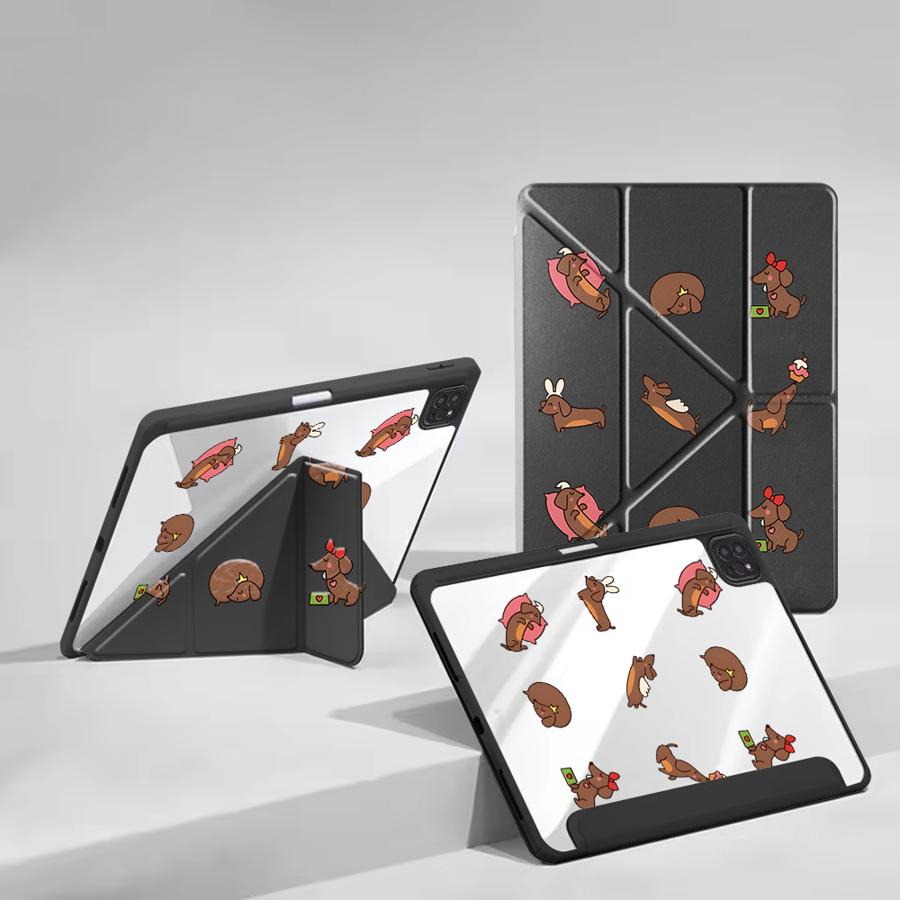 Чехол-планшет с мультяшным кошкой и собакой для iPad Pro 11-го 10-го 9-го 8-го 7-го 12,9 дюйма Pro 2025 Air 4 5 M3 M2 1 2 M4 11 дюймов Mini 6 7 Держатель