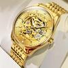 9920 Роскошные мужские часы с золотым полым циферблатом, автоматические механические наручные часы, водонепроницаемые светящиеся часы для мужчин, модные
