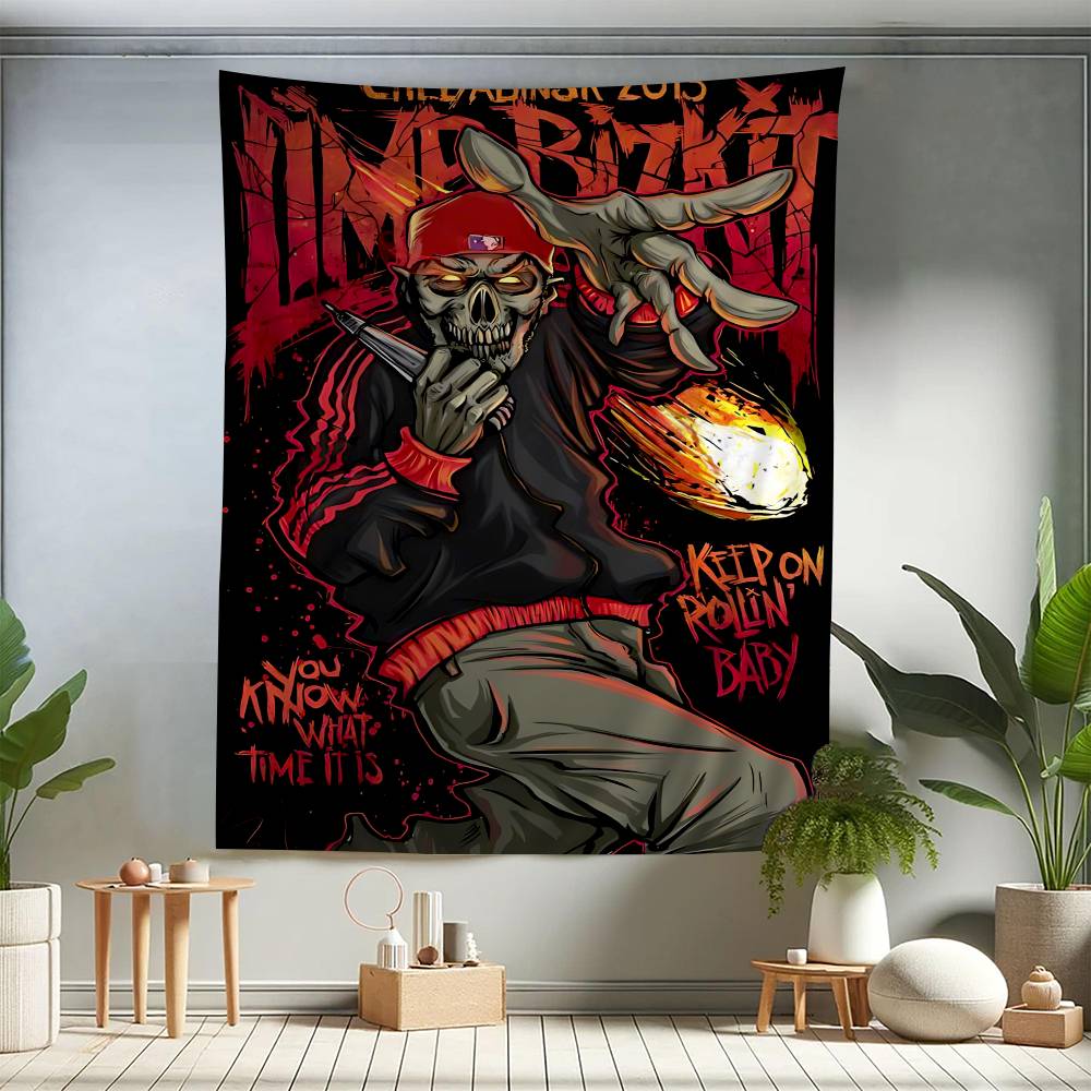 LLimp Band Bizkit Мультяшный Гобелен Искусство Научная Фантастика Комната Домашний Декор Настенное Полотно Листы