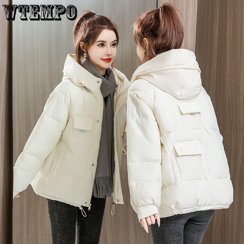 Winter Large Size Thin Thickened Bread Clothing Short Down Cotton Jacket Cotton Clothing Female Small Person Jacket