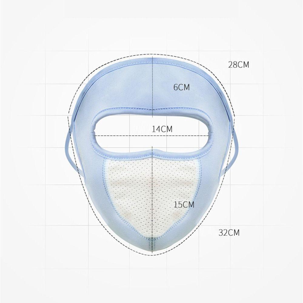 Ice Silk UV Protection Mask Breathable Forehead Protector Fashion Sun Protection Mask  Summer
