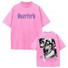 Harajuku OVERLORD Albedo T Shirt Manga Vintage Washed Oversized T-shirt Men Women Clothing Short Sleeve Cotton Tee Streetwear