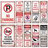 Tin Sign No Parking Slow Down Caution Warning Do Not Pass Metal Vintage Plaque Retro Metal Plate Traffic Yard Street Wall Decor