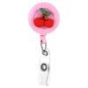 Practical Flower Fruit Doctor Nurse Clip Retractable Keychain ID Card Badge Holder Badge Reel Clip