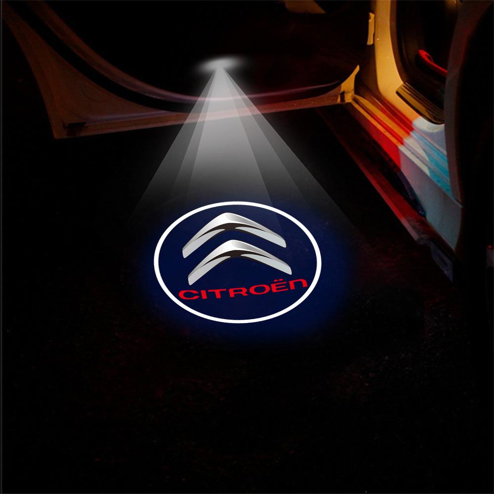 1/2pcsc Car Door Welcome Laser Led Projector Logo Light Wireless Car Accessorie For Citroen C4 C3 C5 C1 Berlingo Celysee Cactus