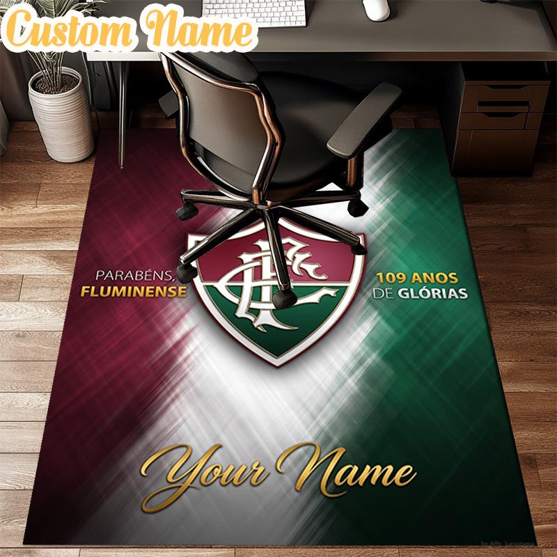 Custom Name Fluminense Fc Crest Rug Office Rug Chair Mat Non Slip Carpet Rugs for Bedrooms Dining Room Living Room Home Decor gifts