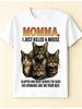 Men'S Funny Cat Lover T-Shirt- I Just Killed a Mouse Mom Cat Design, Featuring Cat And Mouse Motif