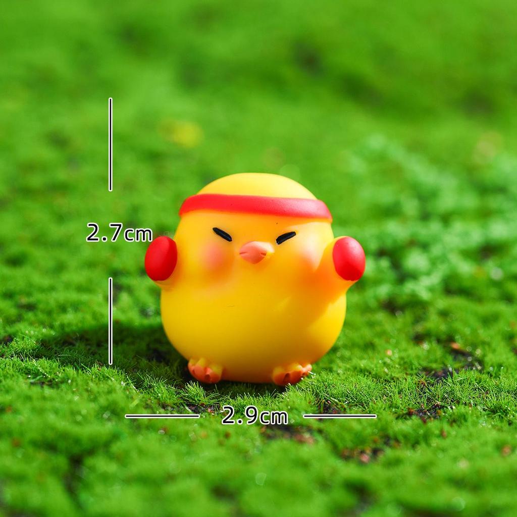 Толстый Цыпленок Миниатюрная Полимерная Поделка Автомобильные Украшения и DIY Аксессуары
