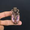 Pink Kunzite Pendant Gemstone Jewelry, 999 Copper Wire Wrapped Pendant, Handmade Jewelry Birthstone Pendant, Gift For Him