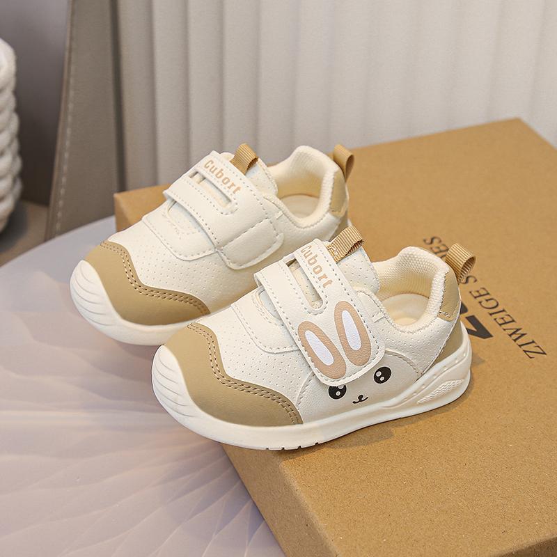 Детская обувь на плоской подошве, милые кролики, нескользящая, для мальчиков и девочек, обувь для ходьбы, на липучке, новая модная детская повседневная обувь 2025, размеры 16-26