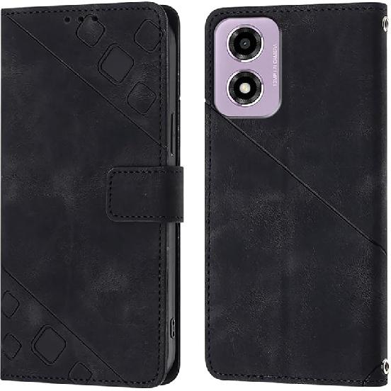 Чехол для Motorola E14 4G, Кожаный чехол-кошелек из ПУ, Держатель для кредитных карт, Подставка, Ударопрочный откидной магнитный чехол, Мужской Женский Чехол для телефона для