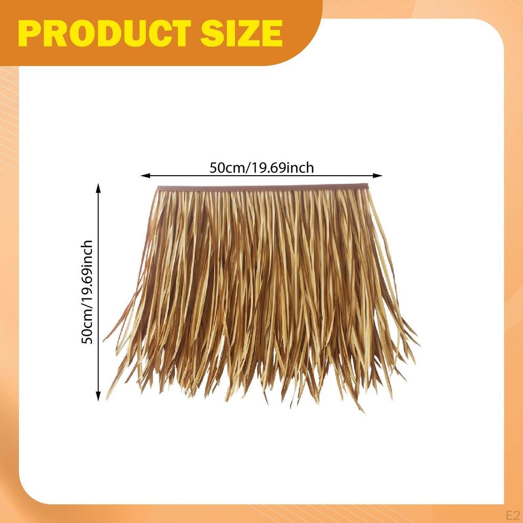 Artificial Palm Thatch Grass Skirting Roof Sturdy Multifunctional Realistic for Garden