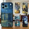 R-Ретро V-Ван G-Гог O-Масляная P-Живопись Чехол для телефона Для iPhone 17,16,15,14,13,12,11 Plus,Pro Max,XS,Мягкий силиконовый Черный чехол