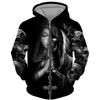 Fashion 3D All Over Printed Black Hoodie/Jacket Unisex Gothic Zipper Sweatshirt Personality Men's Pullover Street Wear