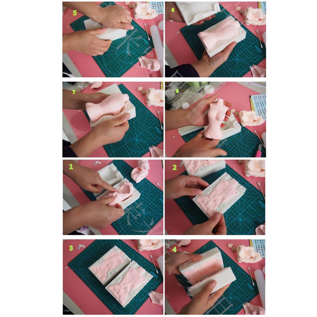 Dolls Body Leg Model Silicone Fondant Molds Aromatherapy Plaster Clay Mold Craft Mould DIY Cake Decorating Baking Tools