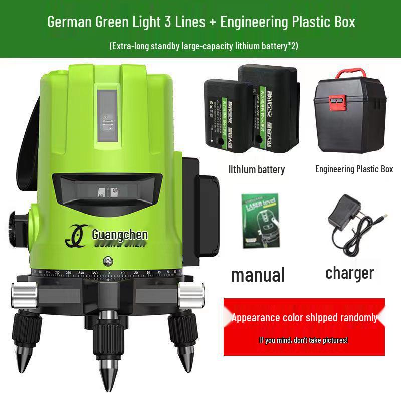 Высокоточный лазерный уровень с зеленым и синим светом, инфракрасный - 2, 3 или 5 линий, яркий свет для улицы, автоматическое выравнивание