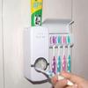 Home Automatic Toothpaste Dispenser + 5 Toothbrush Holder Set Wall Mount Holder-12031