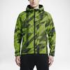 Nike Geometric Pattern Print Hooded Sports Jacket Men Outerwear Green 687564-702