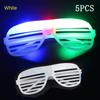 50 шт. светодиодных очков, светящиеся солнцезащитные очки для вечеринок, жалюзи, очки-жалюзи, светящиеся в темноте, неоновые, рождественские, день рождения, свадьба, вечеринка, принадлежности
