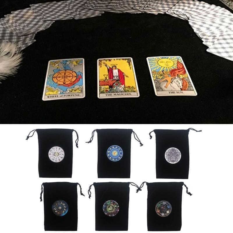 Мини мешочек на шнурке для украшений, кубиков, карточек для настольных игр, подарочный упаковочный мешочек