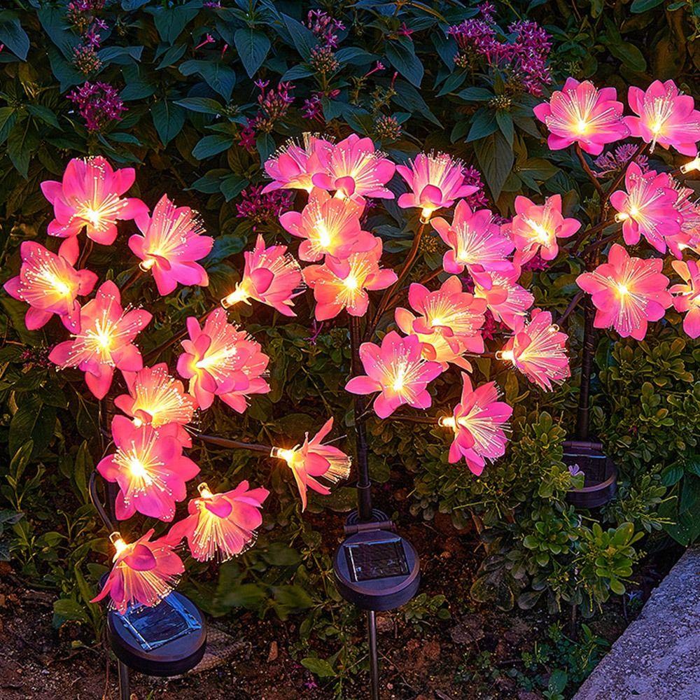 Подключаемый солнечный напольный светильник-цветок, водонепроницаемый, имитация ландшафтного газона, теплый свет, цветной свет, садовые светильники, газон, задний двор