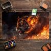 Игровой коврик 'Винтажный тигр с чернилами', противоскользящий, с заблокированным краем, настольный коврик для коллекционных карточных игр, идеально подходит для настольных игр и коллекционирования