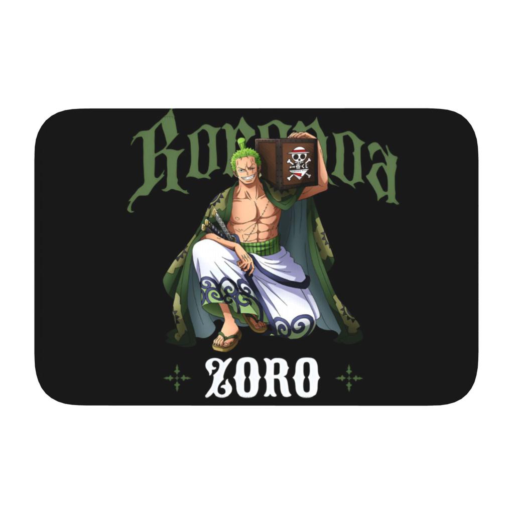 Zoro O-One P-Piece Anime Doormat Non-Slip Bath Kitchen Welcome Mat Living Room Door Floor Entrance Carpet Rug Footpad