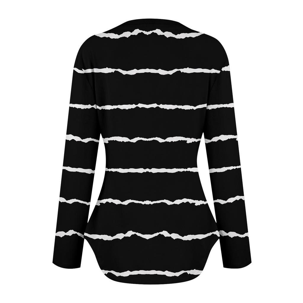 Женские рубашки с длинным рукавом и круглым вырезом, базовые свободные туники с боковым разрезом, повседневные рубашки с цветочным принтом