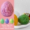 3D пасхальный кролик яйцо свеча силиконовая форма подарки ручной работы смоляная форма гипсовые украшения W4E0