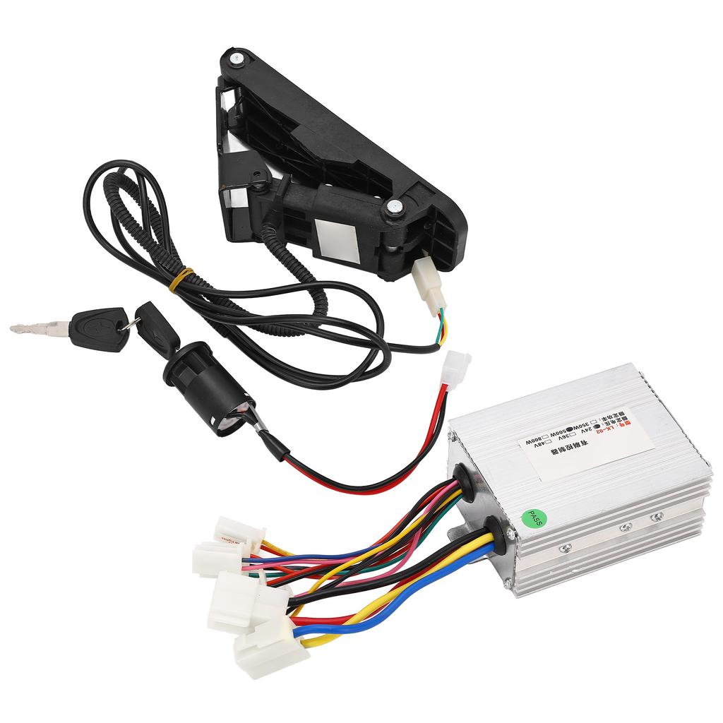 Контроллер скорости двигателя 24 В 500 Вт и педаль газа с ключами блокировки для электровелосипеда, скутера