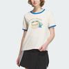 Adidas Neo X Disney Alien Tee With Pixar Three-Eyed Alien Cartoon Print And Colorblock Women Tops Off-White IP9383