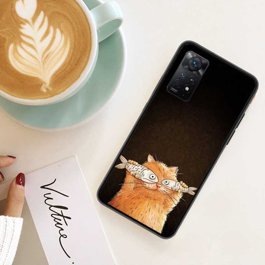 Cartoon Cats Phone Case For Redmi Note 13 Pro 5G Plus 12 12C 10 10A 10C 9 9A 9C 9T 8 8A K60 K70 Pro Xiaomi Cover 7 7A 6 6A Shell