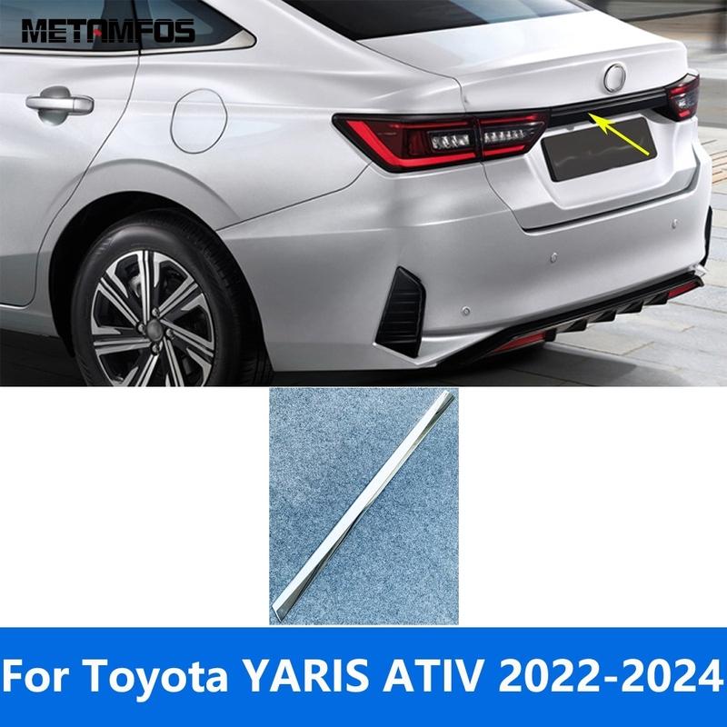 For Toyota YARIS ATIV 2024 Chrome Rear Trunk Lid Tailgate Door Boot Trim Sticker Exterior Accessories Car Styling