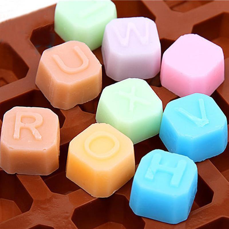 26 English Letters + 4 White Board Silicone Mold Ice Cube Chocolate Mould Cake Decoration DIY Gadgets Kitchen Bar Accessories