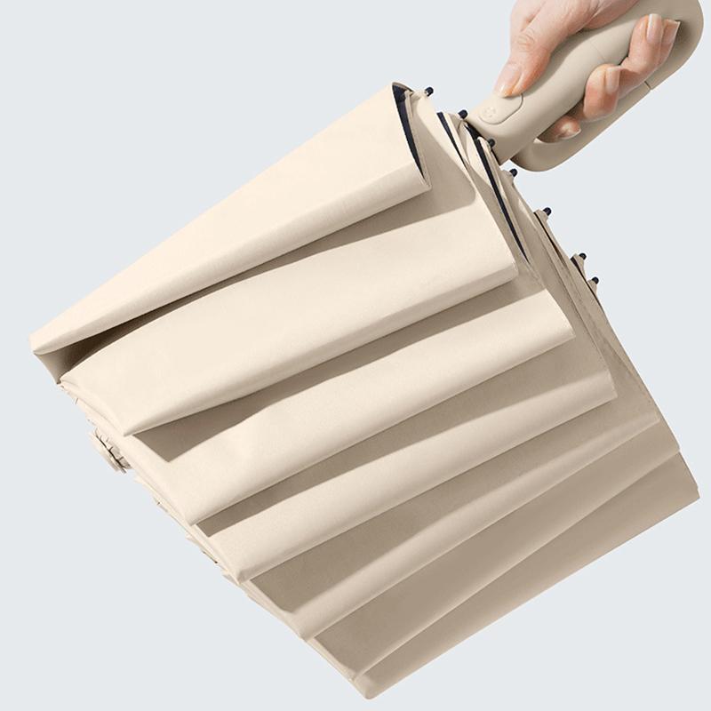 Полностью автоматический зонт, складывающийся в обратном направлении, с ветрозащитной светоотражающей полосой, УФ-зонты для мужчин и женщин, ручка-карабин для путешествий