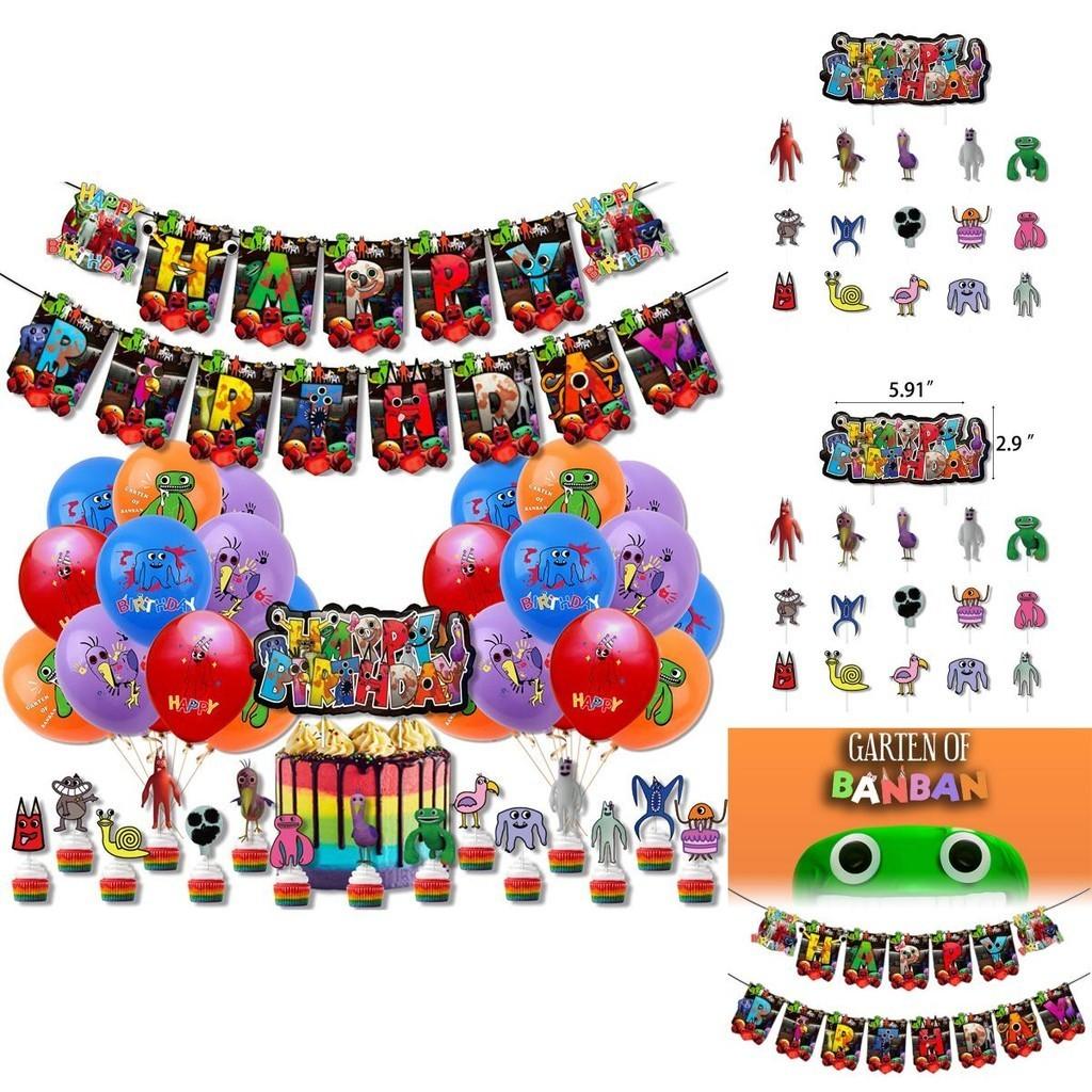 Набор для украшения дня рождения Garten Of Banban с баннером из воздушных шаров и вставными шарами