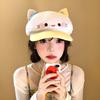 Japanese Style Cat Ears Beret Big Head Cartoon Beret Fashion Octagonal Hat  Female Wear