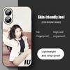 Популярная звезда IU Чехол для телефона Для iPhone 16 15 14 13 12 11 X XR XS 8 Plus Mini Pro Max Мягкий черный Ударопрочный Чехол