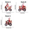 Creative Acrylic Santa Claus Figurine Cartoon Cute Snowman Bicycle Decoration Decorative Christmas Ornament Party Gift
