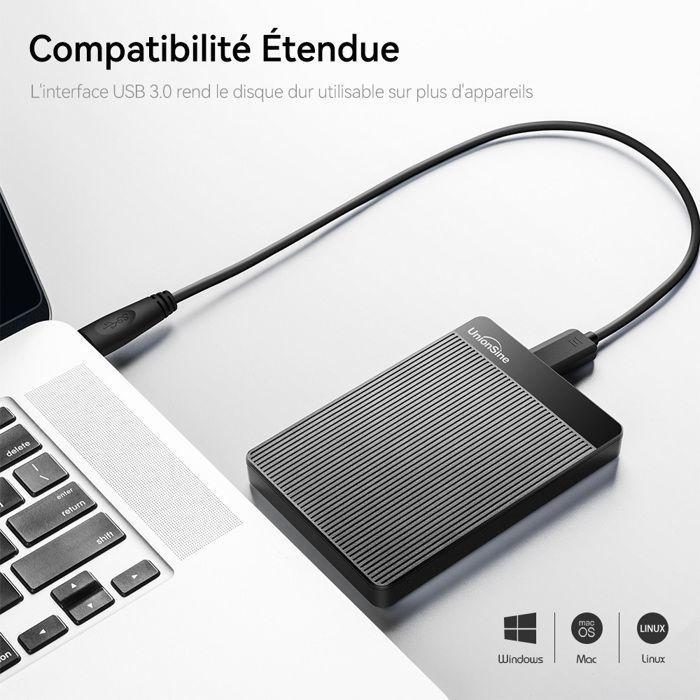 Внешний Жесткий Диск - UNIONSINE - HD2510 - 4 ТБ - USB 3.0 - Портативный 2.5'' Черный