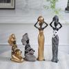 Винтажная африканская женская скульптура, фигурка из смолы для декора дома, офиса, спальни