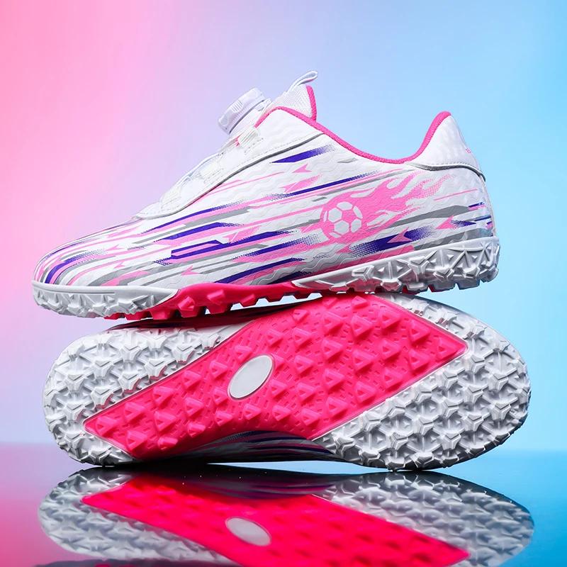 Новые Детские Футбольные Полевые Бутсы Мальчики Девочки Indoor Soccer Shoes Общество Футзал Нескользящие Профессиональные Быстрые Мужские Футбольные Шиповки Кроссовки