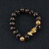 Feng Shui Attract Wealth Men Women Obsidian Stone Beads Bracelets Wristband Good Luck Bangle