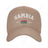 Baseball Cap Gambia EST Independence Day Wild Sun Shade Peaked Adjustable Outdoor Caps