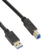 Elecom USB-кабель A Male to USB B Соответствует директиве RoHS 3 м Черный [B] USB3.0 (USB-штекер) USB3-AB30BK/RS