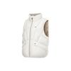 Lining Sports Lifestyle Series Hot Pot Down Vest Solid Color Stand Collar Warm Casual Women Vest Off-White AMRT018-1